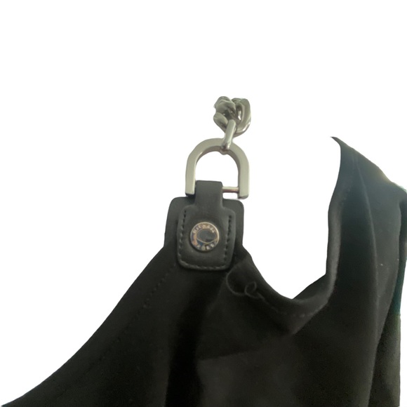 Michael Kors Chain Straps Cold Shoulder Shirt Dress Black Size Petite Small midi - Picture 11 of 15